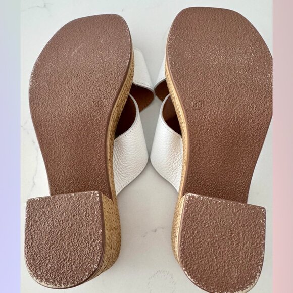 Oh! My Sandals White Leather Platform Sandals – Size 39/8.5US - Picture 5 of 6